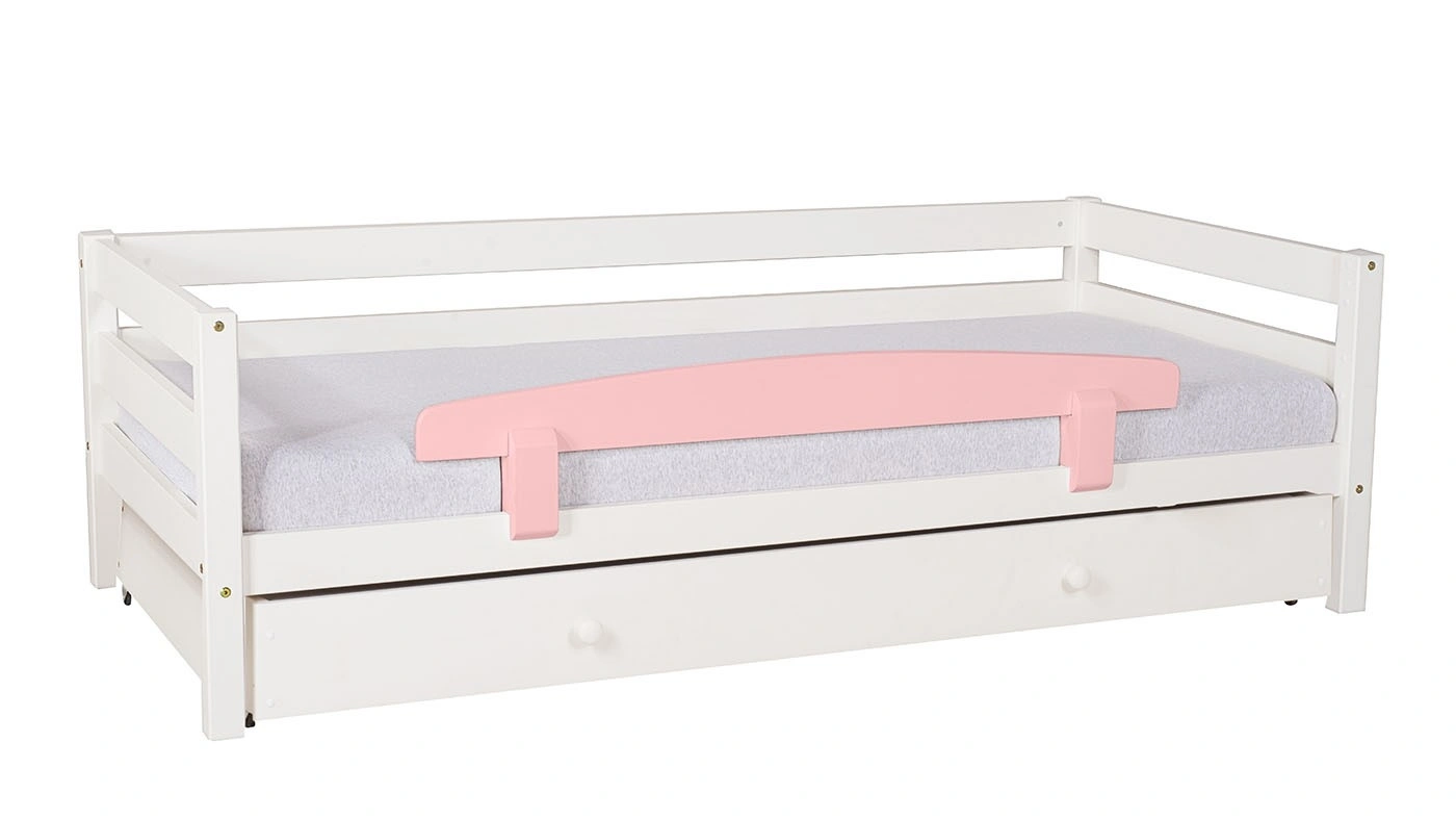 מיטת ילדים מיקה עם ארגז רוחב 80 ס"מ | עם מעקה אחורי